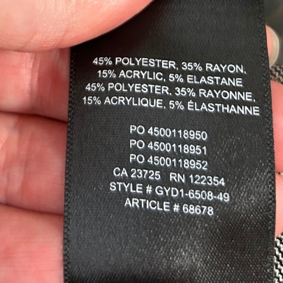 Aritzia Babaton Conan Pant Plaid Trouser Straight Leg High Waist Pleated Gray - Picture 11 of 16